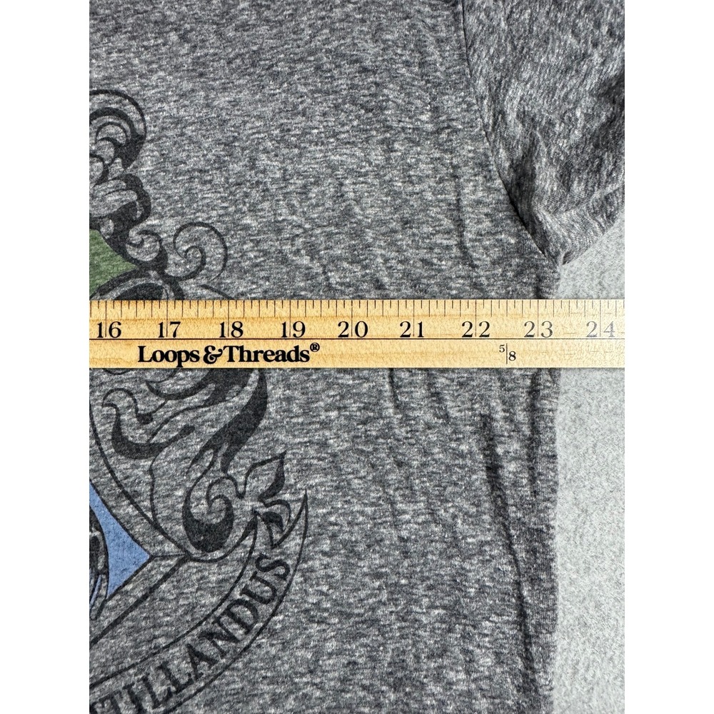 Harry Potter T-Shirt Mens XL Gray Hogwarts Crest Graphic Tee Short Sleeve Cotton - Picture 6 of 7